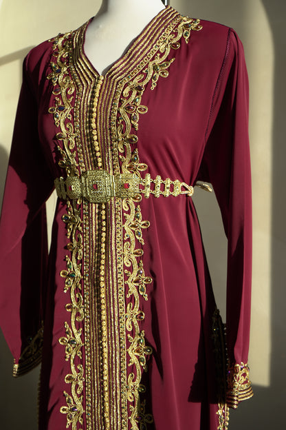 CAFTAN ABIR BORDEAUX