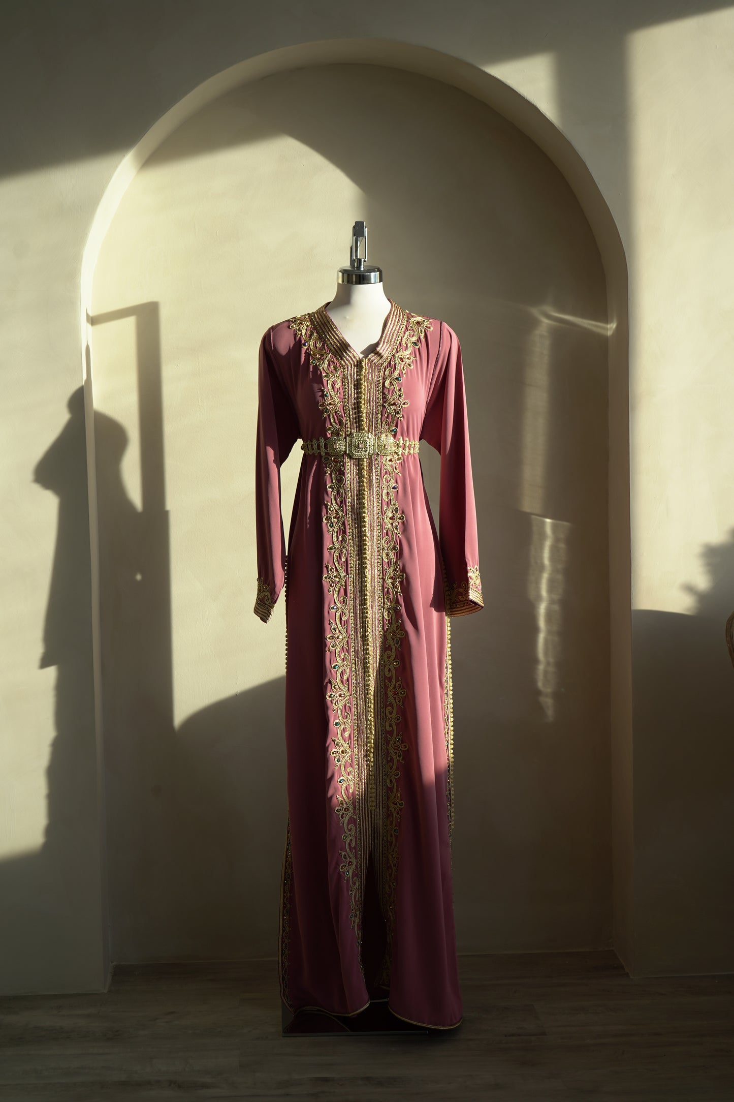 CAFTAN ABIR VIEUX ROSE