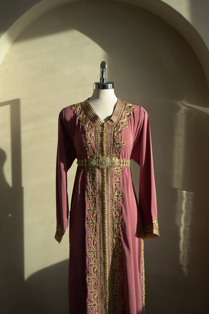 CAFTAN ABIR VIEUX ROSE