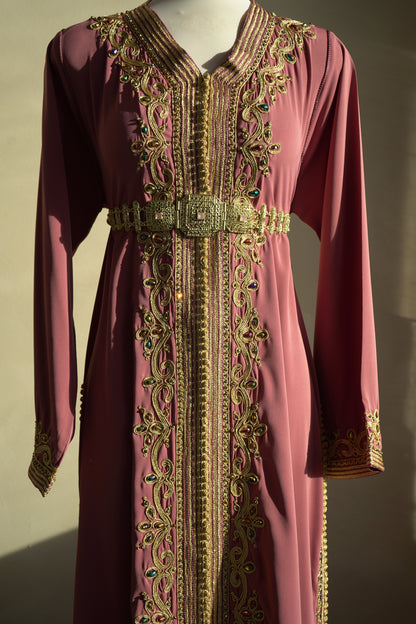 CAFTAN ABIR VIEUX ROSE