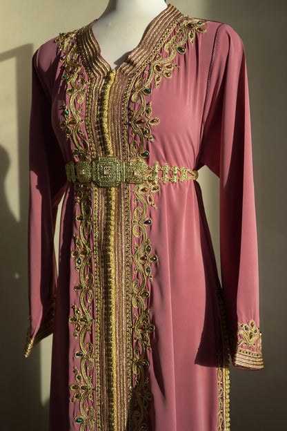 CAFTAN ABIR VIEUX ROSE