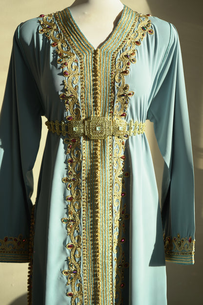 CAFTAN ABIR BLEU PASTEL