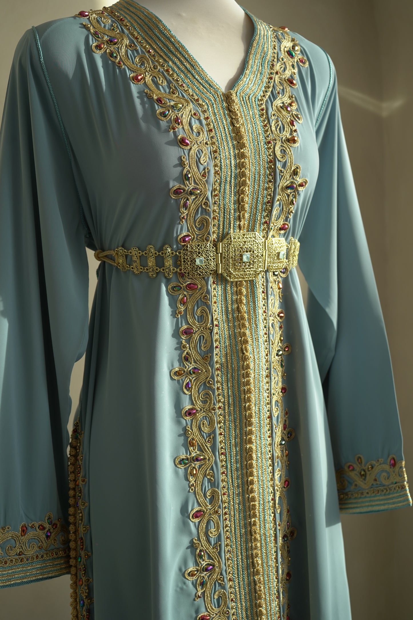 CAFTAN ABIR BLEU PASTEL