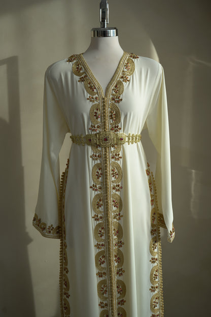 CAFTAN TASNIM BLANC