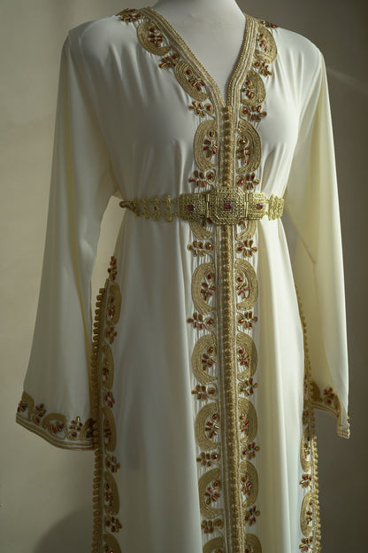 CAFTAN TASNIM BLANC