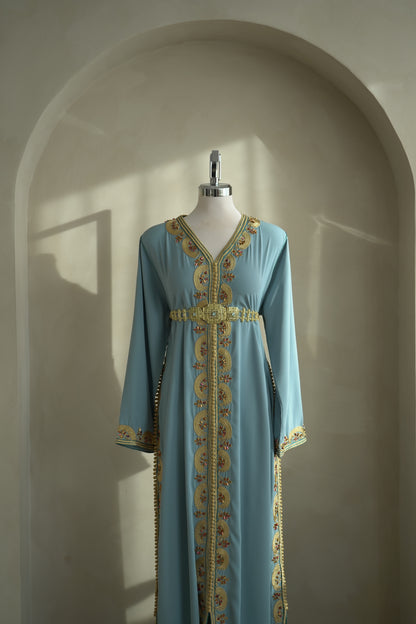 CAFTAN TASNIM BLEU CIEL