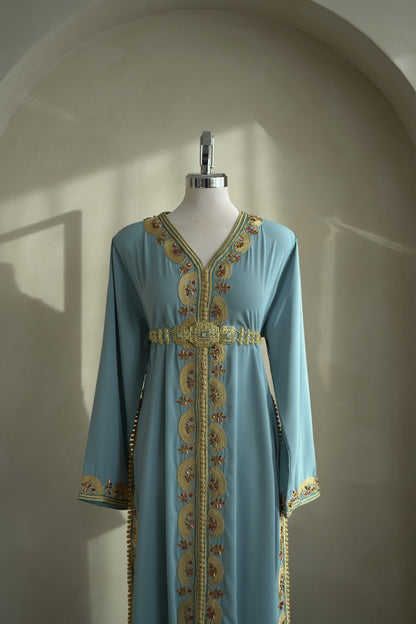 CAFTAN TASNIM BLEU CIEL