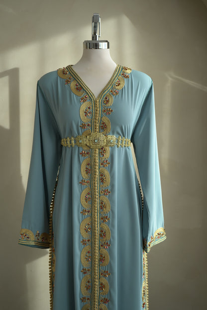 CAFTAN TASNIM BLEU CIEL