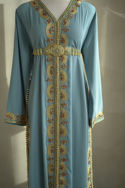 CAFTAN TASNIM BLEU CIEL