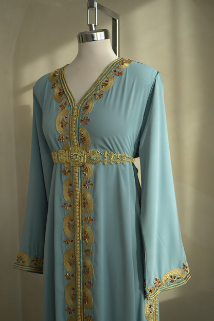 CAFTAN TASNIM BLEU CIEL