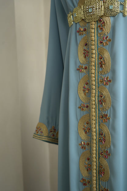 CAFTAN TASNIM BLEU CIEL