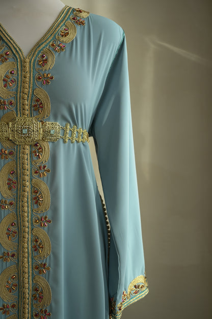 CAFTAN TASNIM BLEU CIEL