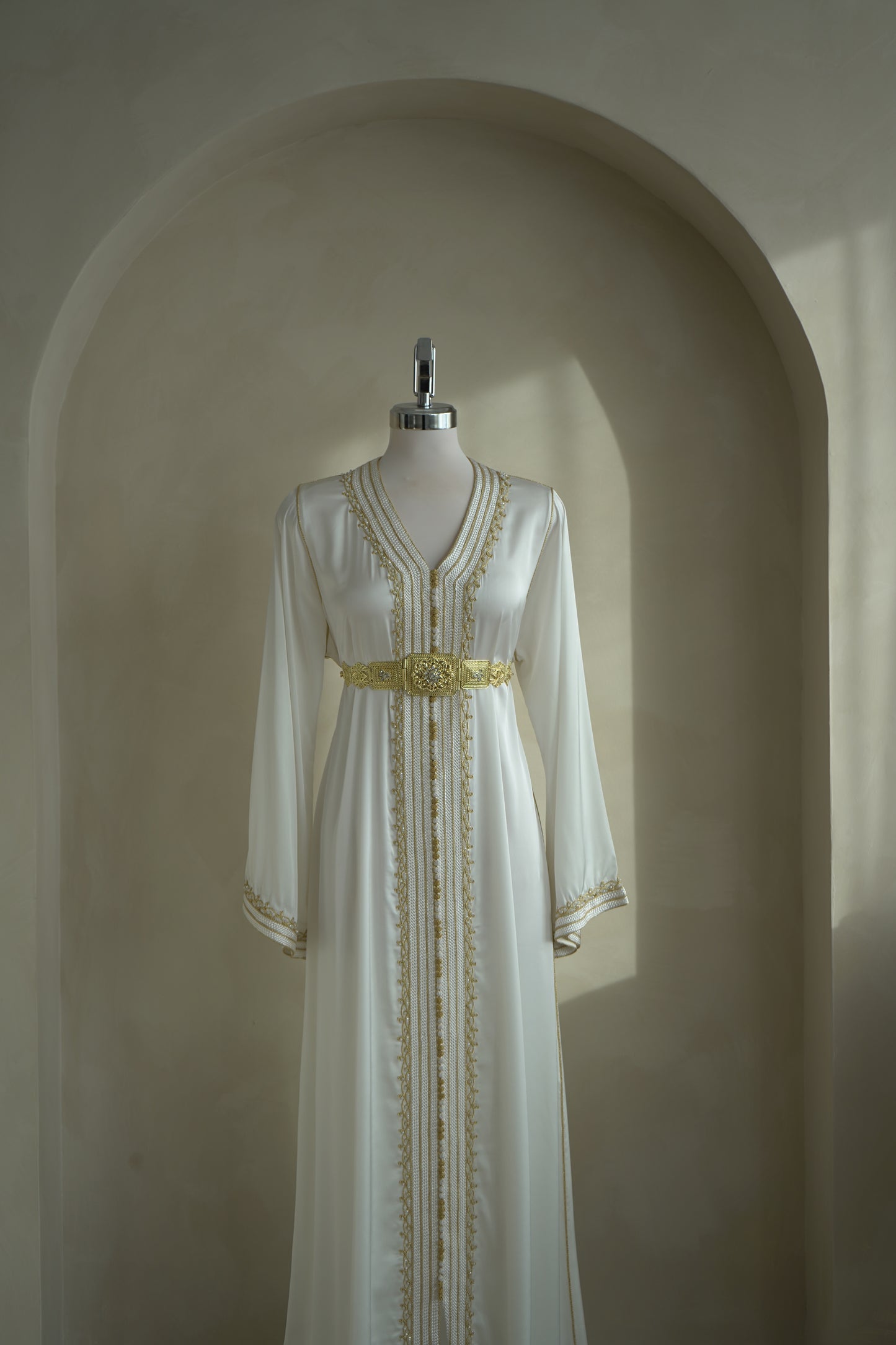 CAFTAN BOUCHRA BLANC