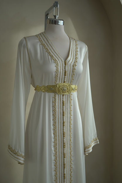 CAFTAN BOUCHRA BLANC