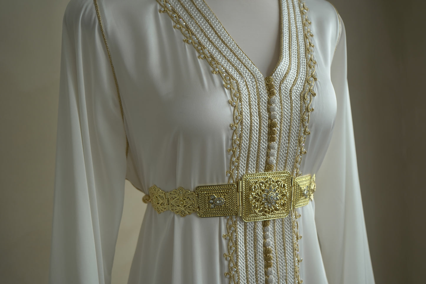 CAFTAN BOUCHRA BLANC