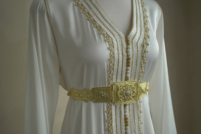 CAFTAN BOUCHRA BLANC