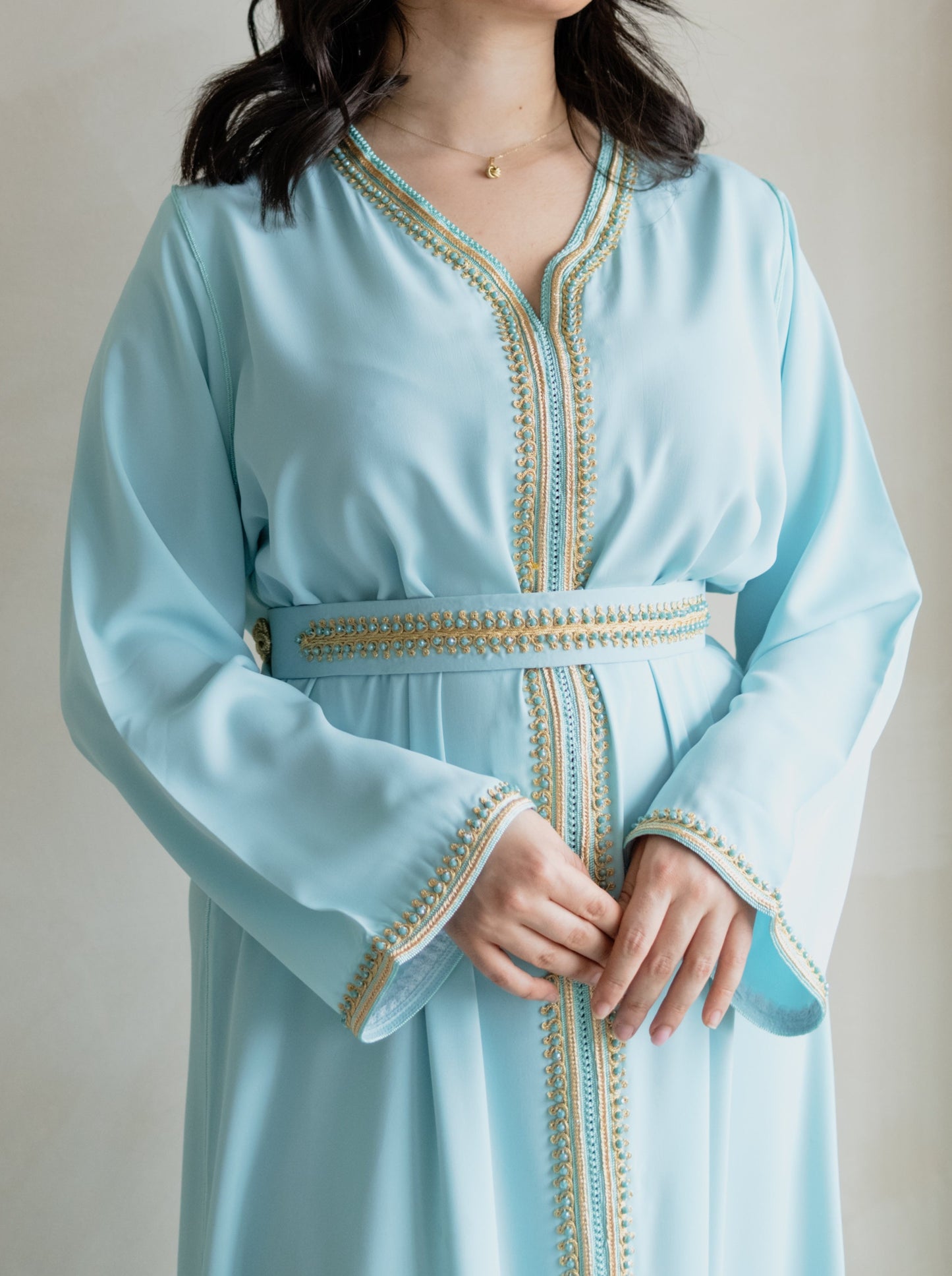 CAFTAN SOFIA BLEU CIEL