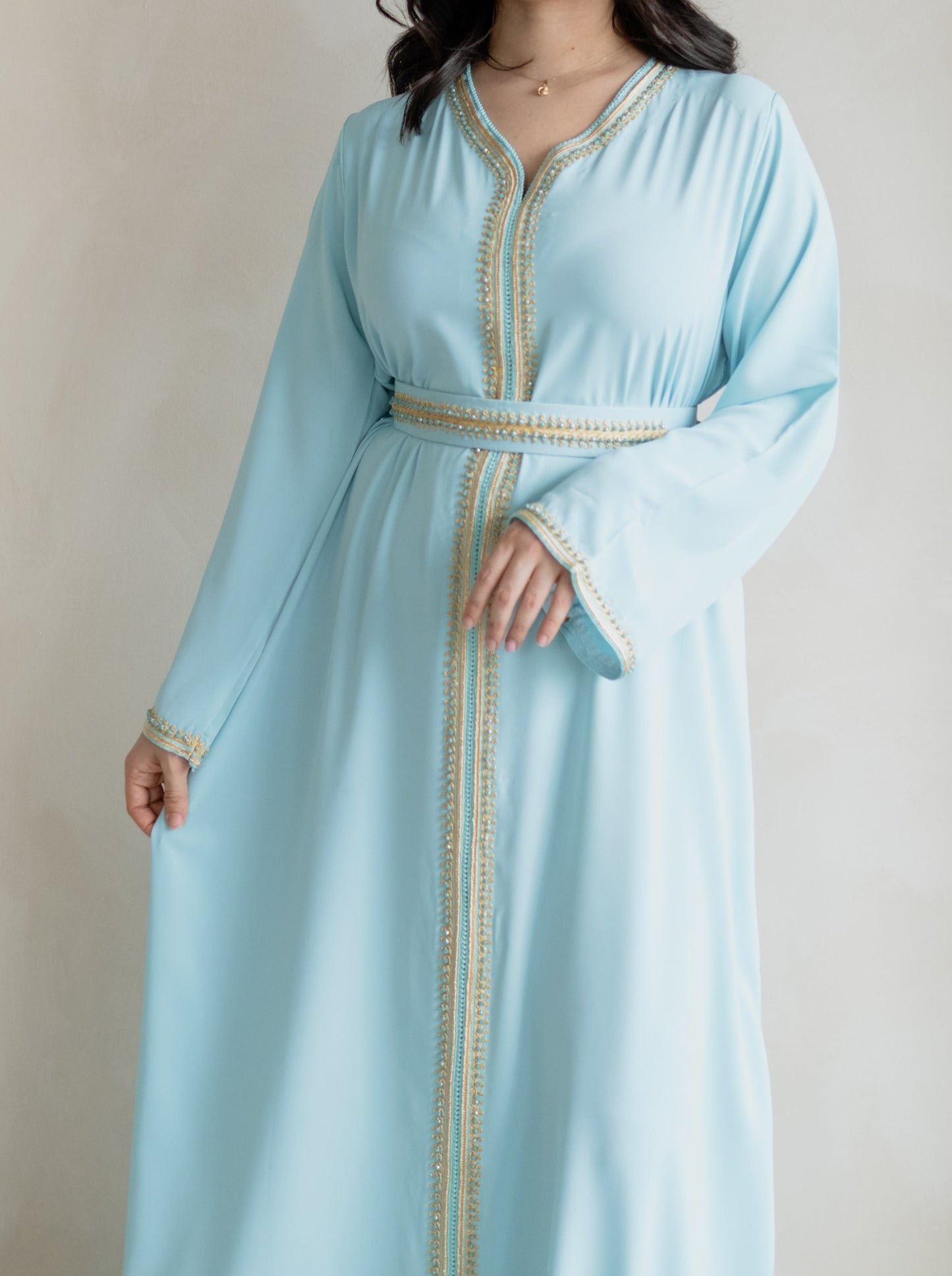 CAFTAN SOFIA BLEU CIEL