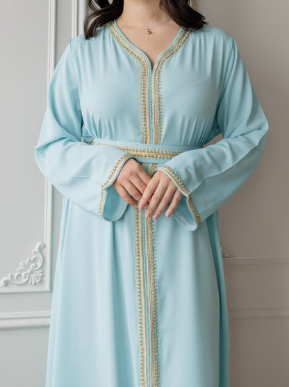 CAFTAN SOFIA BLEU CIEL