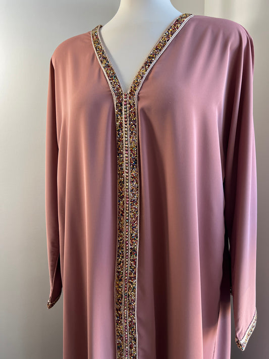 ABAYA LOUBNA ROSE POUDRÉ