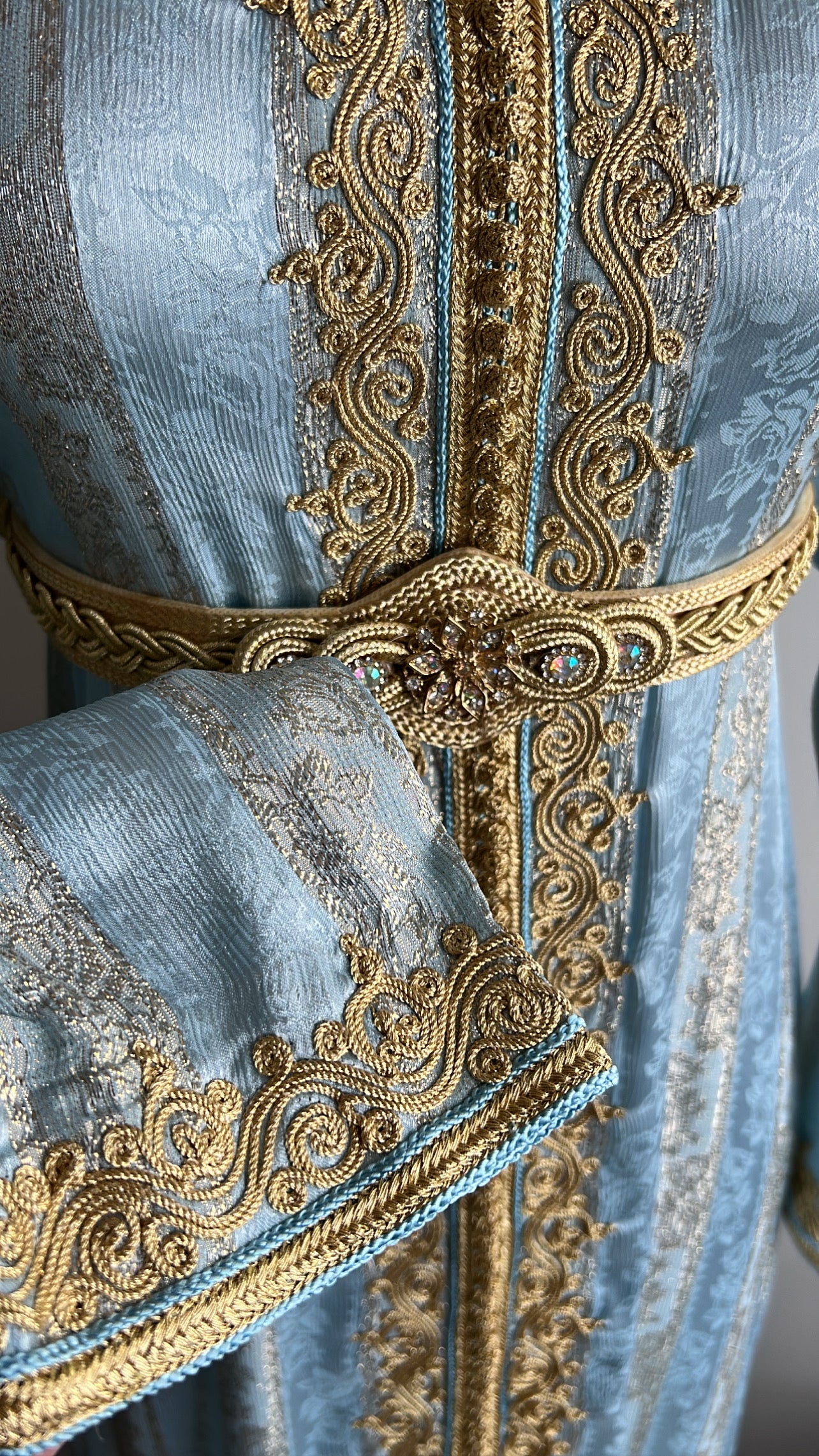 CAFTAN JAWHARA BLEU CIEL